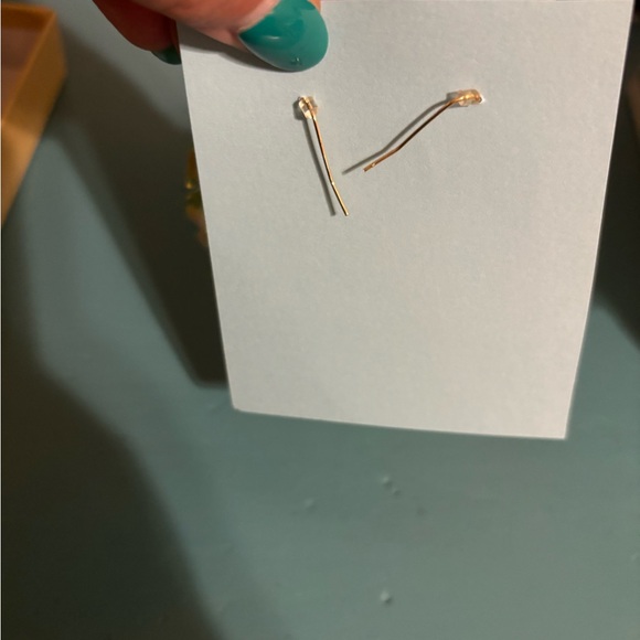 Palm Tree Leaf Earrings - Picture 3 of 3